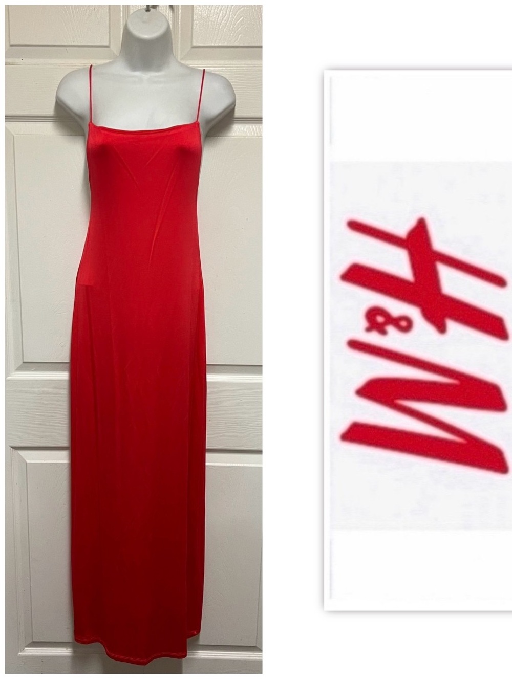 H&M Red Maxi Slip Dress
